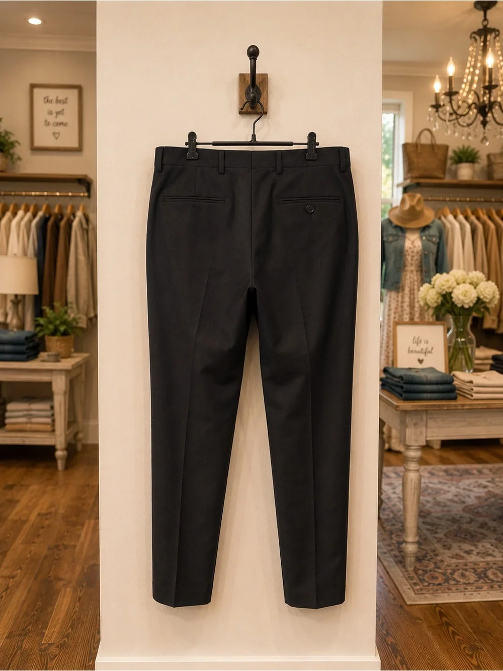 Calvin Klein Men’s Slim Fit Dress Pants Black Wool Blend 34x32 NWT